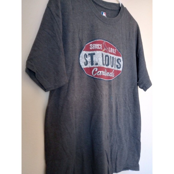 MLB St. Louis Cardinals Men's Large Baseball Gray Short Sleeve Crew Neck T-Shirt - Picture 4 of 6